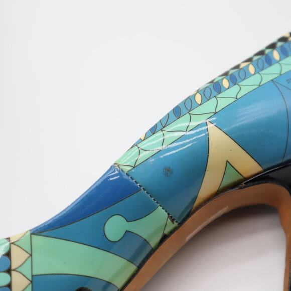 Emilio Pucci Patent Leather Abstract Printed Pumps Size 39 EU - Picture 12 of 12